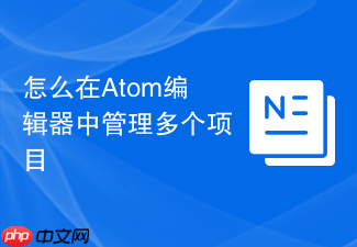 怎么在atom编辑器中管理多个项目