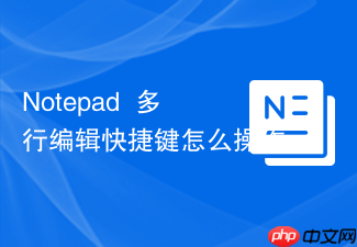 notepad++多行编辑快捷键怎么操作