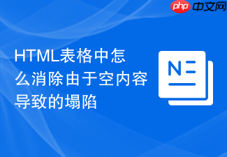 html表格中怎么消除由于空内容导致的塌陷
