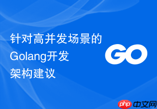 针对高并发场景的golang开发架构建议