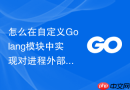 怎么在自定义golang模块中实现对进程外部信号的细粒度拦截