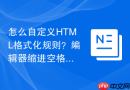怎么自定义HTML格式化规则？编辑器缩进空格设置