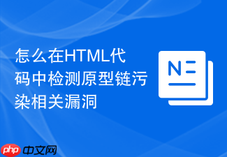 怎么在html代码中检测原型链污染相关漏洞