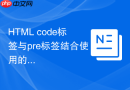 html code标签与pre标签结合使用的实例
