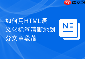 如何用html语义化标签清晰地划分文章段落