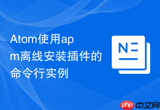 atom使用apm离线安装插件的命令行实例