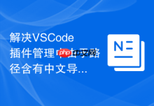解决VSCode插件管理中由于路径含有中文导致的出错
