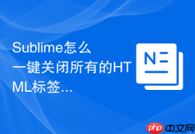 Sublime怎么一键关闭所有的HTML标签？自动排查未闭合元素的捷径