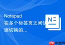notepad++在多个标签页之间快速切换的快捷键