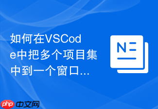 如何在vscode中把多个项目集中到一个窗口合并