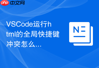 vscode运行html的全局快捷键冲突怎么改