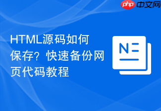 html源码如何保存?快速备份网页代码教程