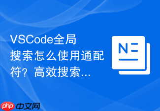 vscode全局搜索怎么使用通配符?高效搜索规则介绍