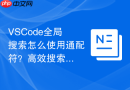 VSCode全局搜索怎么使用通配符？高效搜索规则介绍