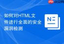 如何对html文件进行全面的安全漏洞检测
