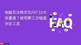 电脑无法格式化fat32大容量盘？使用第三方磁盘分区工具