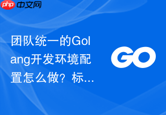 团队统一的golang开发环境配置怎么做?标准化配置规范