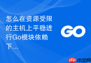 怎么在资源受限的主机上平稳进行Go模块依赖下载