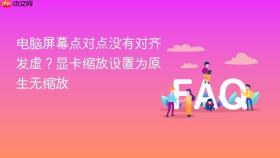 电脑屏幕点对点没有对齐发虚?显卡缩放设置为原生无缩放