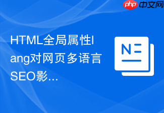 html全局属性lang对网页多语言seo影响的分析