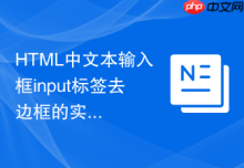 HTML中文本输入框input标签去边框的实现方法