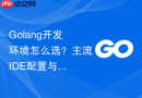 Golang开发环境怎么选？主流IDE配置与验证对比