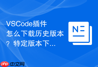 vscode插件怎么下载历史版本?特定版本下载步骤