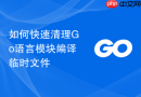 如何快速清理go语言模块编译临时文件