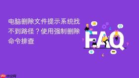 电脑删除文件提示系统找不到路径？使用强制删除命令排查