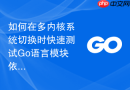 如何在多内核系统切换时快速测试go语言模块依赖