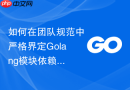 如何在团队规范中严格界定Golang模块依赖引入的审核流程