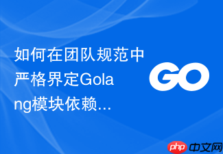 如何在团队规范中严格界定golang模块依赖引入的审核流程