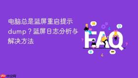 电脑总是蓝屏重启提示dump?蓝屏日志分析与解决方法