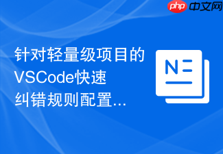 针对轻量级项目的vscode快速纠错规则配置
