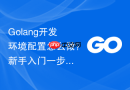 golang开发环境配置怎么做?新手入门一步步教你