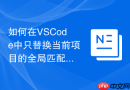 如何在vscode中只替换当前项目的全局匹配内容