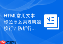 html常用文本标签怎么实现词组换行？防折行标签用法