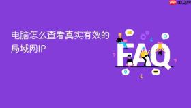 电脑怎么查看真实有效的局域网IP