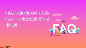 电脑机械键盘按键卡住弹不起?轴体滴加润滑剂清理杂质