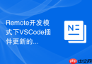 Remote开发模式下VSCode插件更新的注意事项