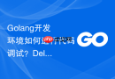 golang开发环境如何进行代码调试？delve调试器配置步骤