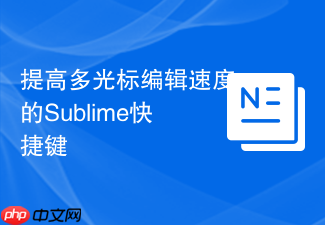 提高多光标编辑速度的sublime快捷键