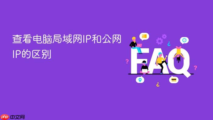 查看电脑局域网ip和公网ip的区别
