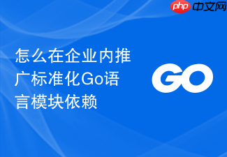 怎么在企业内推广标准化go语言模块依赖
