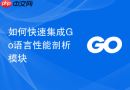 如何快速集成Go语言性能剖析模块