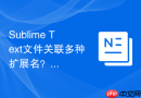 Sublime Text文件关联多种扩展名？批量关联文件类型技巧