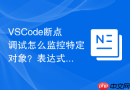 vscode断点调试怎么监控特定对象?表达式监视添加步骤