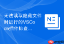 无法读取隐藏文件时进行的vscode插件排查