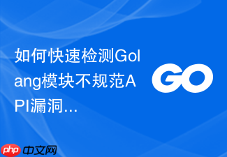 如何快速检测golang模块不规范api漏洞