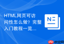 html网页可访问性怎么做?完整入门教程一览